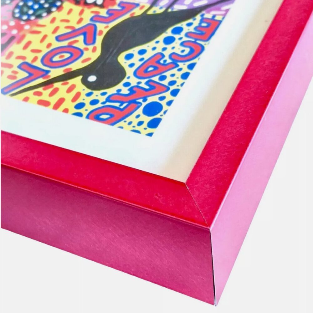 VINTAGE 60s 70s POP ART IMAGINE MIKE DARRAS 102/500 SIGNED PRINT FRAMED WALL ART - Picture 7 of 14